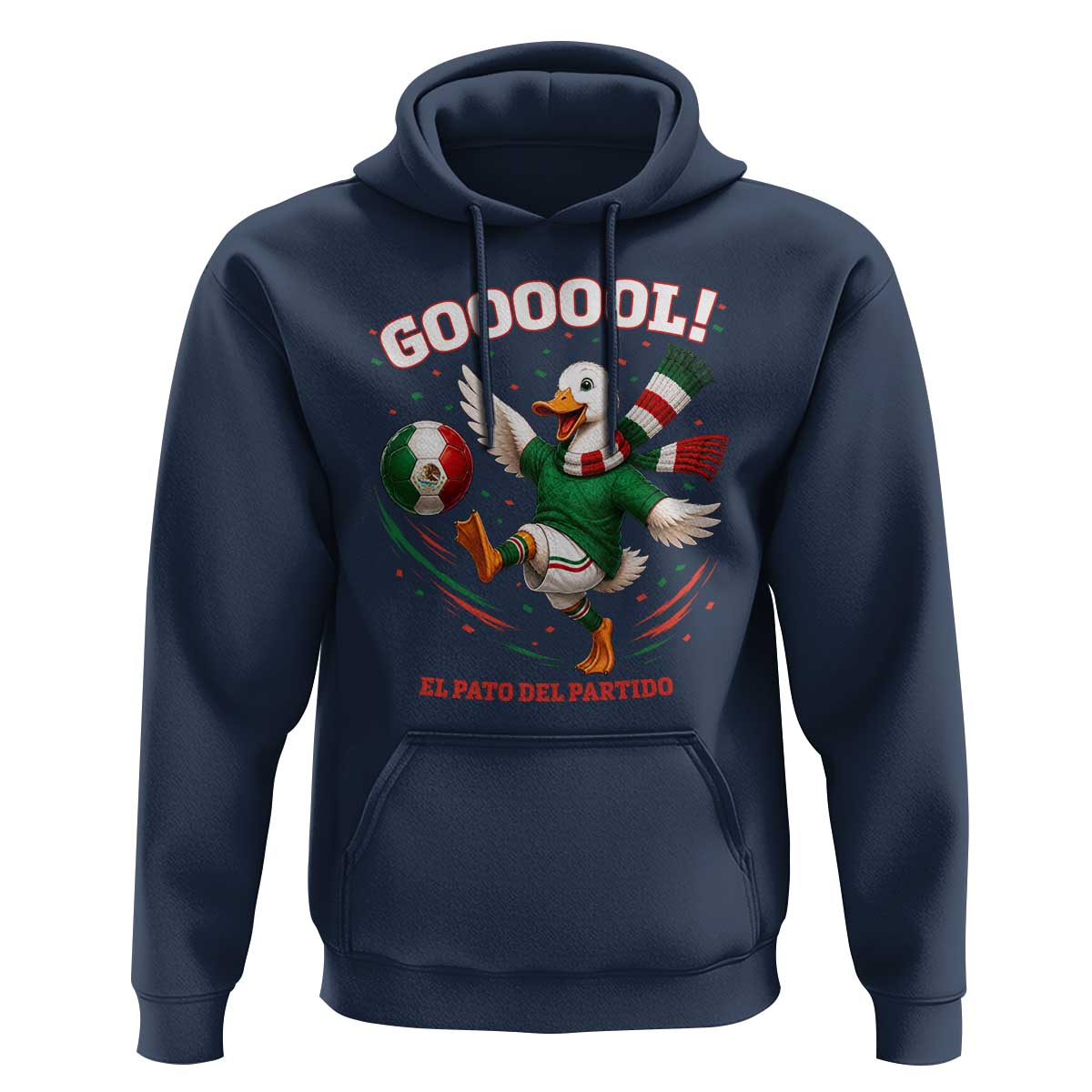 Funny Merlin the Duck Mexico Soccer Supporter Hoodie El Pato Del Partido Goooool Football Fans