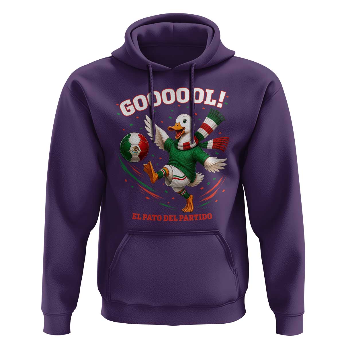 Funny Merlin the Duck Mexico Soccer Supporter Hoodie El Pato Del Partido Goooool Football Fans