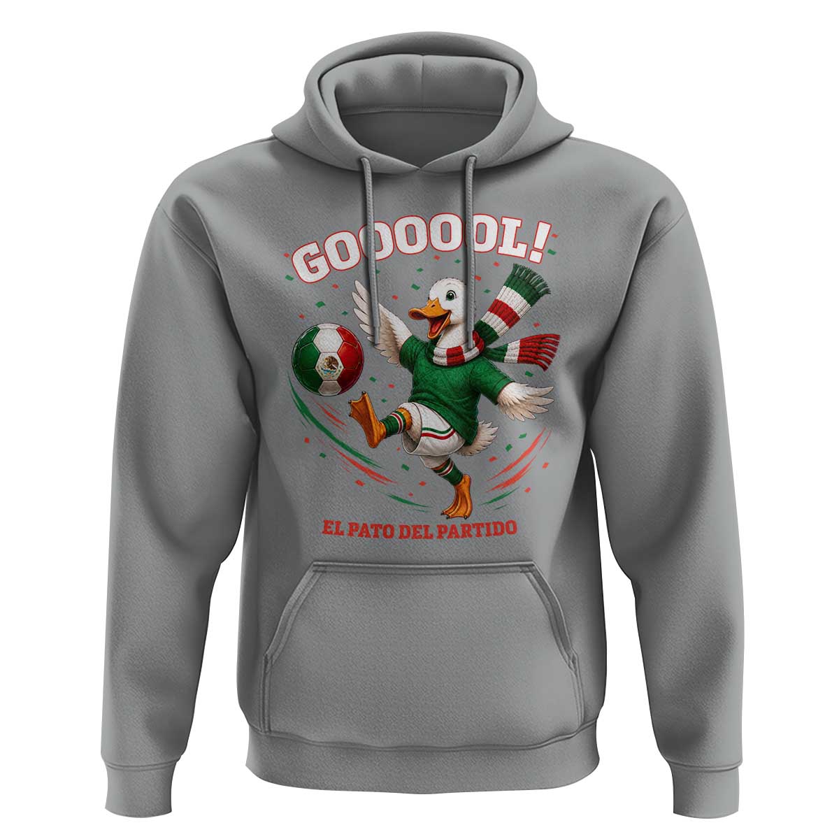 Funny Merlin the Duck Mexico Soccer Supporter Hoodie El Pato Del Partido Goooool Football Fans