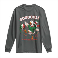 Funny Merlin the Duck Mexico Soccer Supporter Long Sleeve Shirt El Pato Del Partido Goooool Football Fans