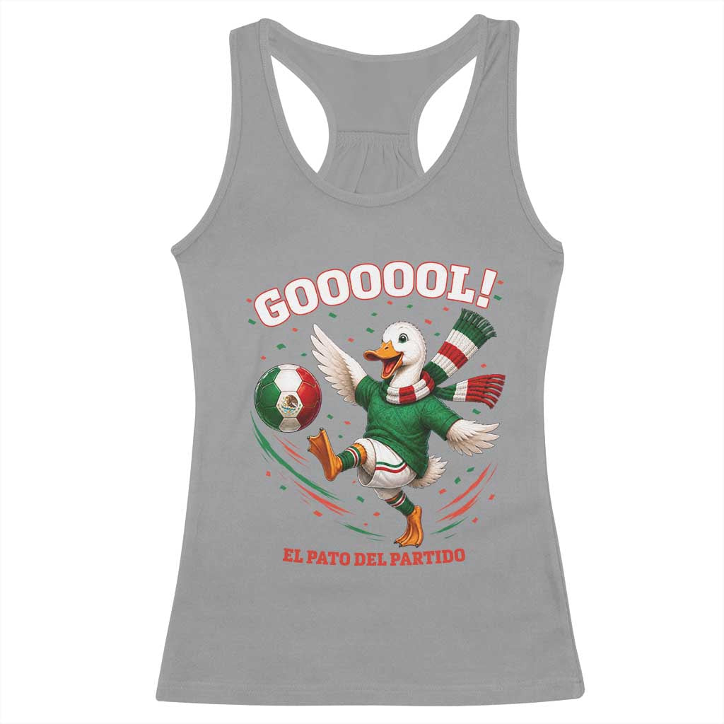 Funny Merlin the Duck Mexico Soccer Supporter Racerback Tank Top El Pato Del Partido Goooool Football Fans