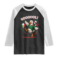 Funny Merlin the Duck Mexico Soccer Supporter Raglan Shirt El Pato Del Partido Goooool Football Fans