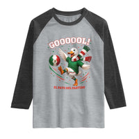 Funny Merlin the Duck Mexico Soccer Supporter Raglan Shirt El Pato Del Partido Goooool Football Fans