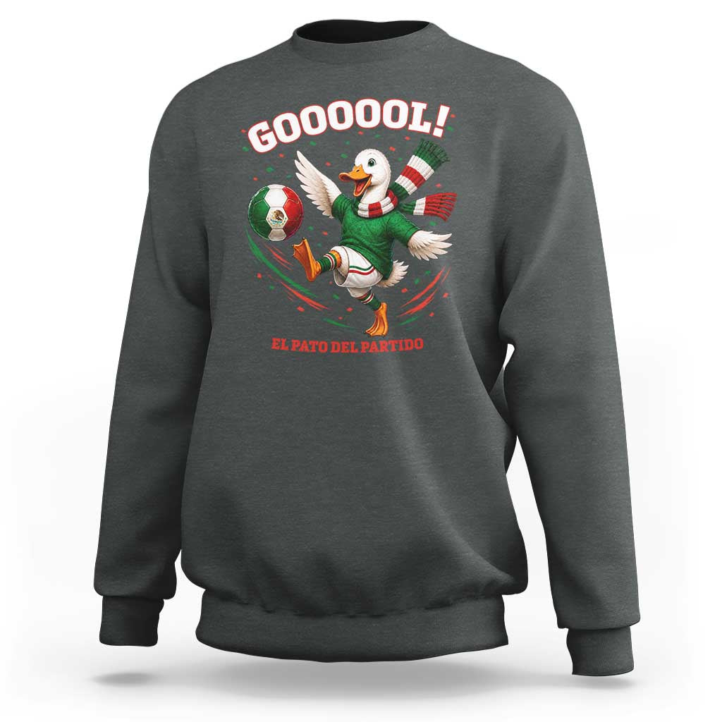 Funny Merlin the Duck Mexico Soccer Supporter Sweatshirt El Pato Del Partido Goooool Football Fans