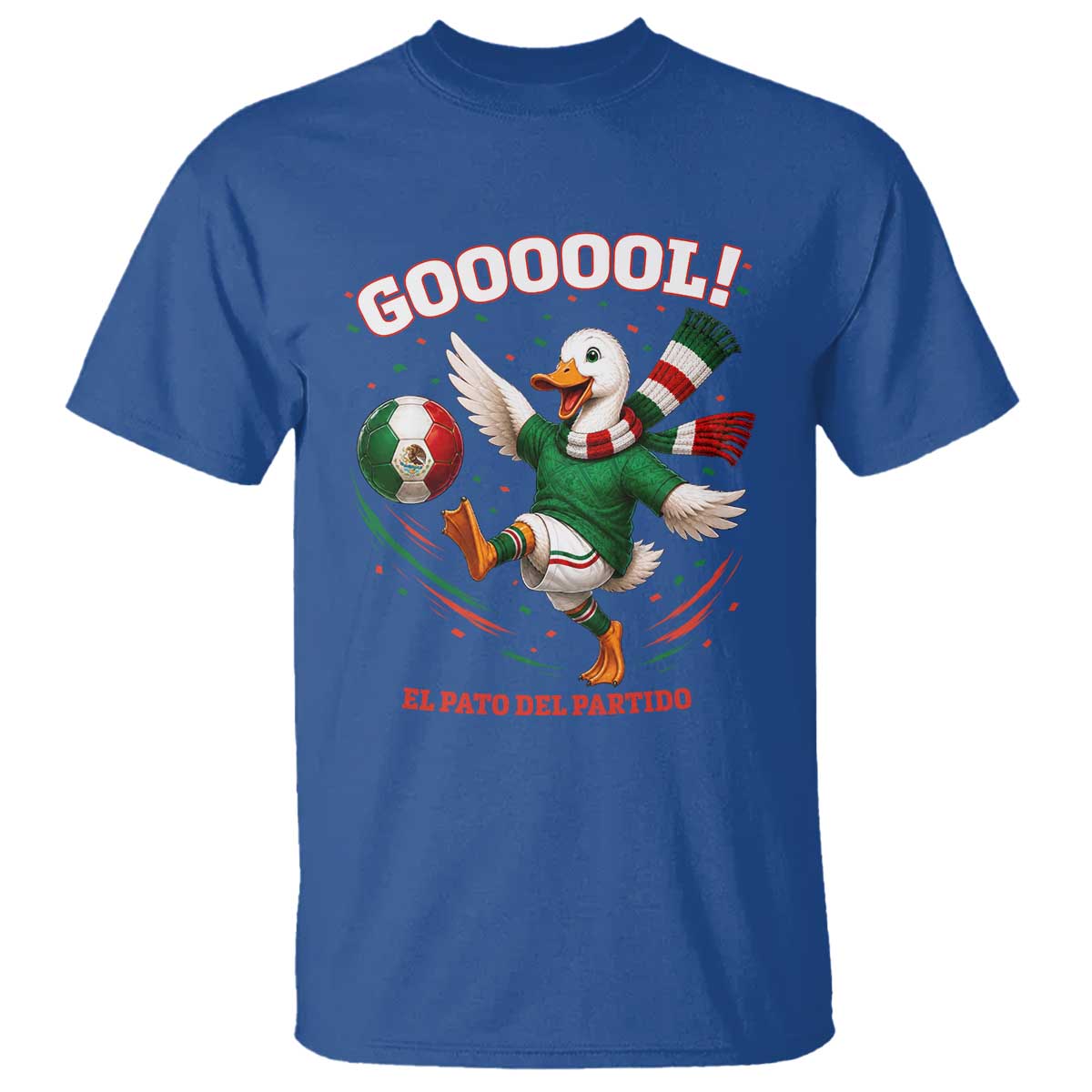 Funny Merlin the Duck Mexico Soccer Supporter T Shirt El Pato Del Partido Goooool Football Fans