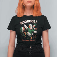 Funny Merlin the Duck Mexico Soccer Supporter T Shirt For Women El Pato Del Partido Goooool Football Fans