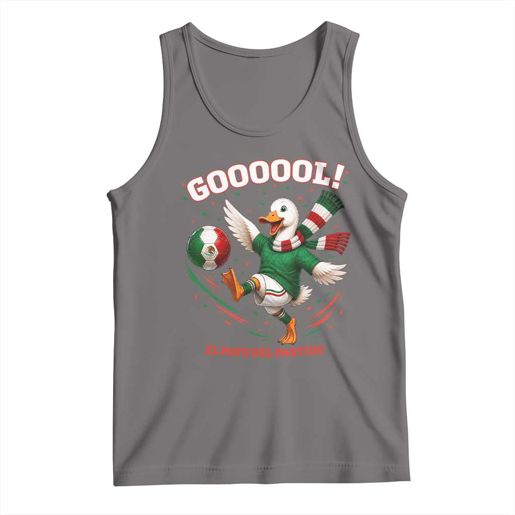 Funny Merlin the Duck Mexico Soccer Supporter Tank Top El Pato Del Partido Goooool Football Fans