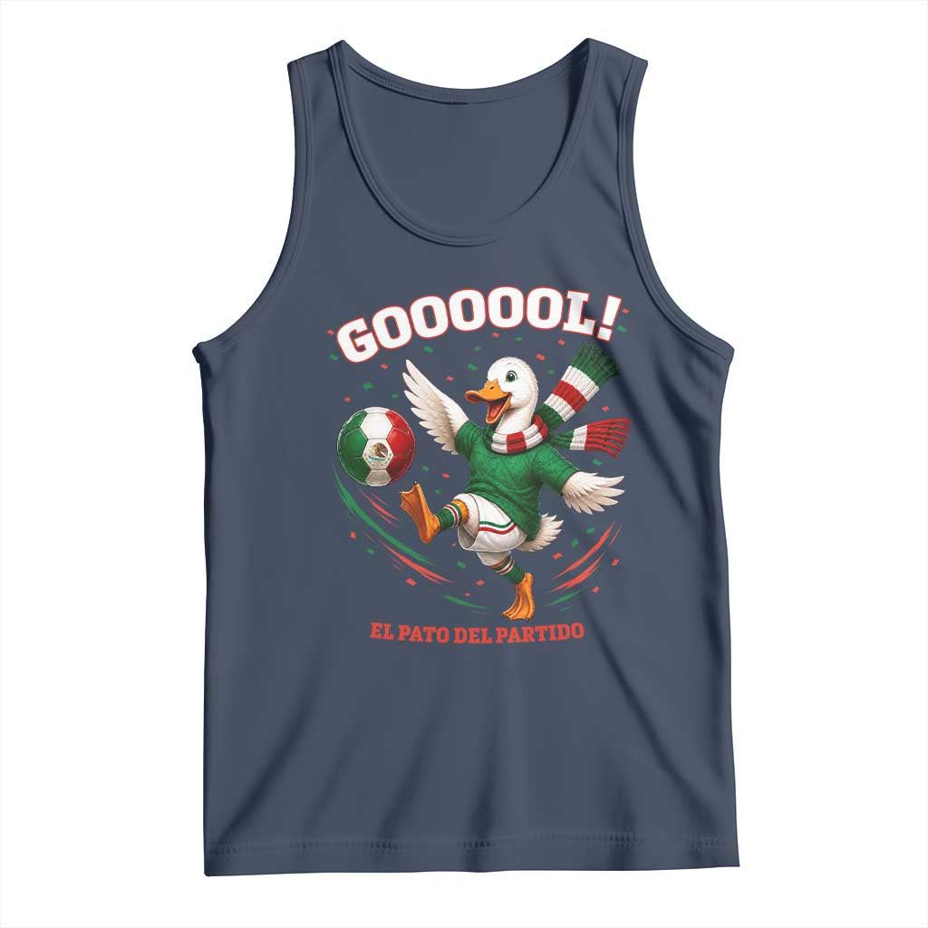 Funny Merlin the Duck Mexico Soccer Supporter Tank Top El Pato Del Partido Goooool Football Fans