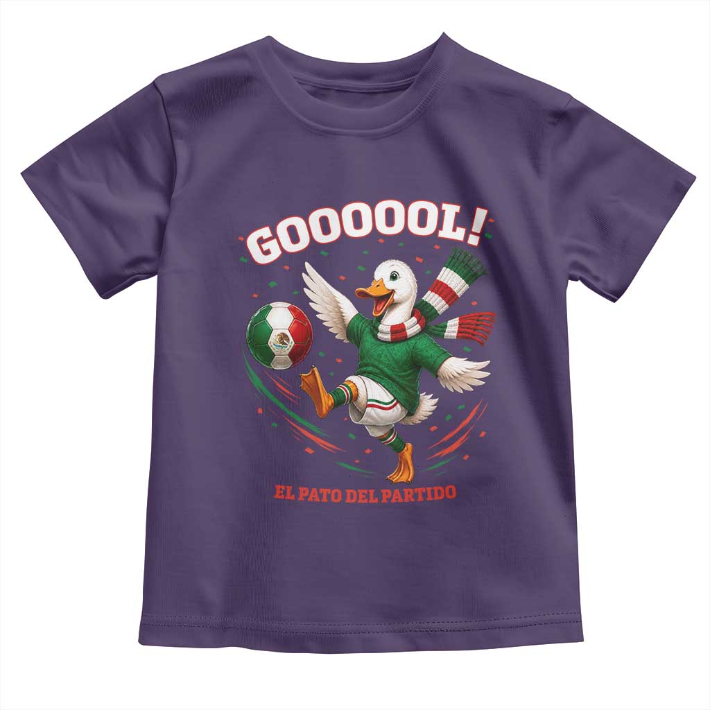 Funny Merlin the Duck Mexico Soccer Supporter Toddler T Shirt El Pato Del Partido Goooool Football Fans