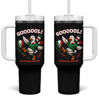 Funny Merlin the Duck Mexico Soccer Supporter Tumbler With Handle El Pato Del Partido Goooool Football Fans