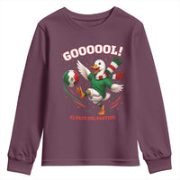 Funny Merlin the Duck Mexico Soccer Supporter Youth Sweatshirt El Pato Del Partido Goooool Football Fans