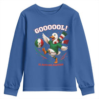 Funny Merlin the Duck Mexico Soccer Supporter Youth Sweatshirt El Pato Del Partido Goooool Football Fans