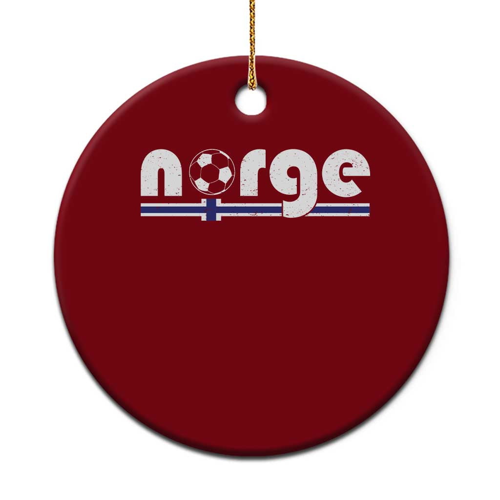 Vintage Norge Norway Flag Norwegian Pride Ceramic Ornament Soccer Lover Football Fans Support