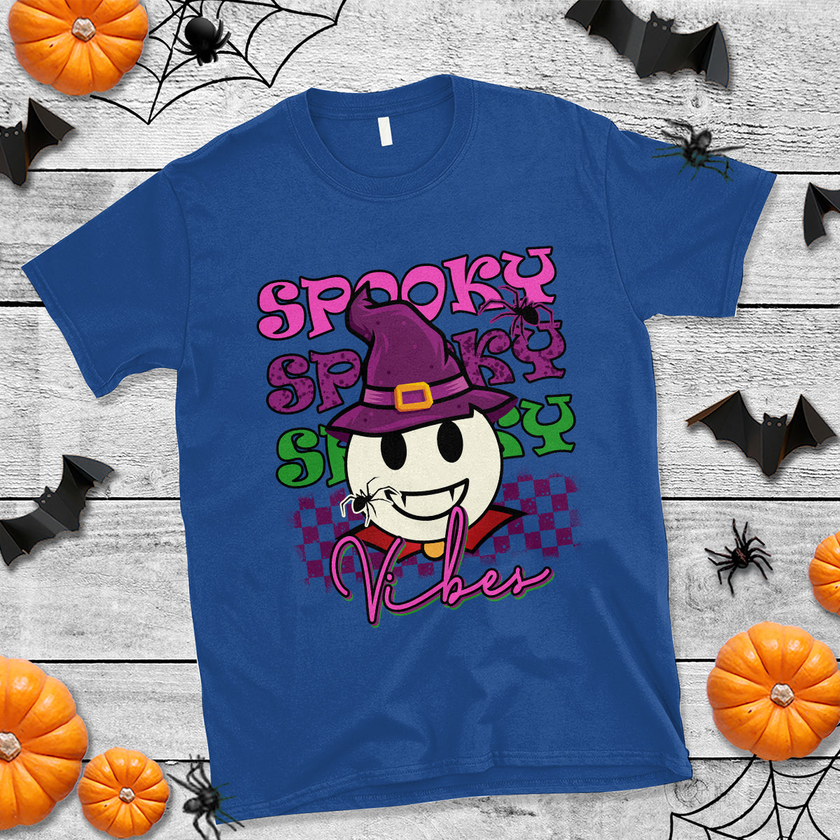 Halloween T Shirt Spooky Vibe Retro Spooky Boo Gothic Halloween Costume T-Shirt for Halloween lovers, Spooky Season Shirt, Ghosts - Wonder Print Shop
