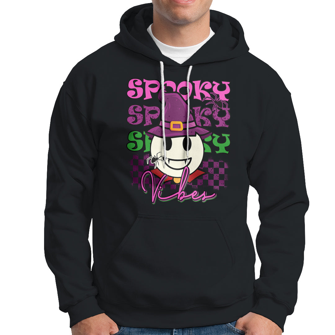 Halloween Hoodie Spooky Vibe Retro Spooky Boo Gothic Halloween Costume T-Shirt for Halloween lovers, Spooky Season Shirt, Ghosts - Wonder Print Shop