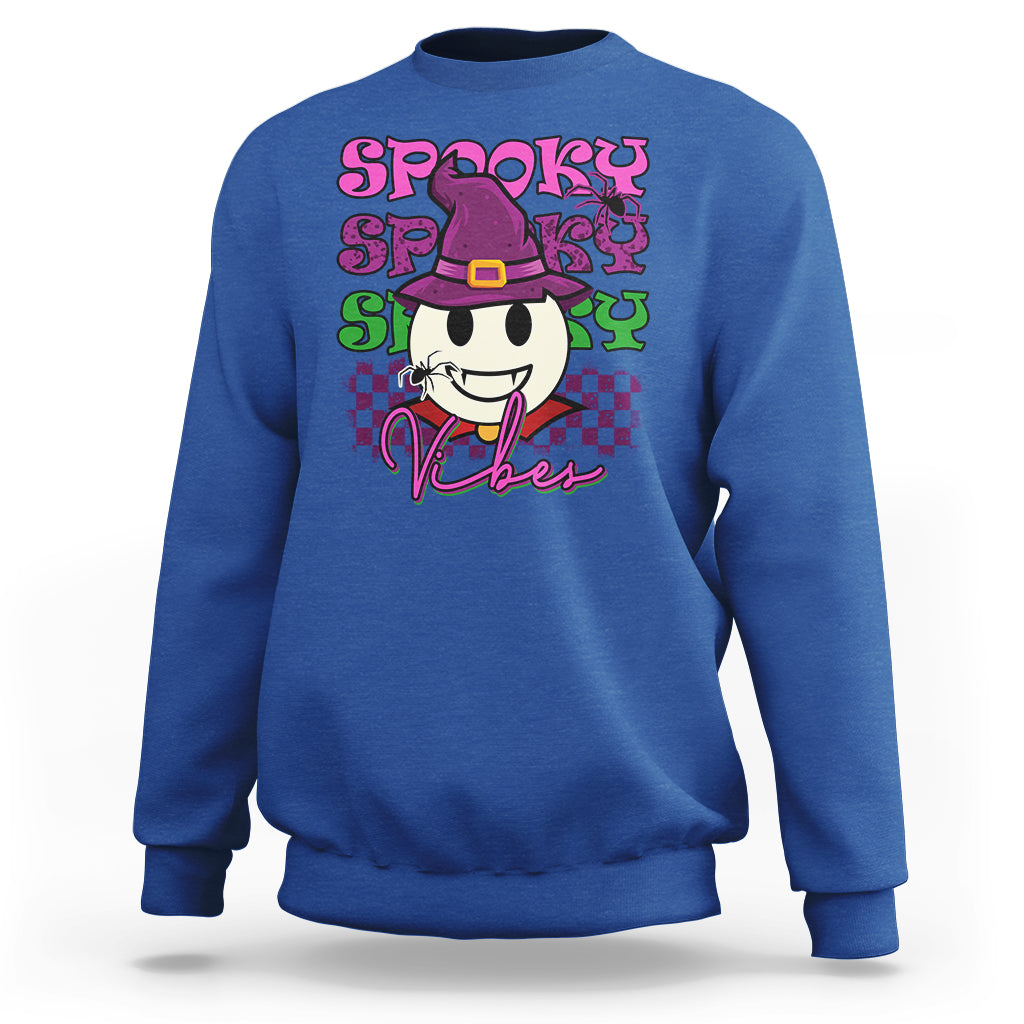 Halloween Sweatshirt Spooky Vibe Retro Spooky Boo Gothic Halloween Costume T-Shirt for Halloween lovers, Spooky Season Shirt, Ghosts - Wonder Print Shop