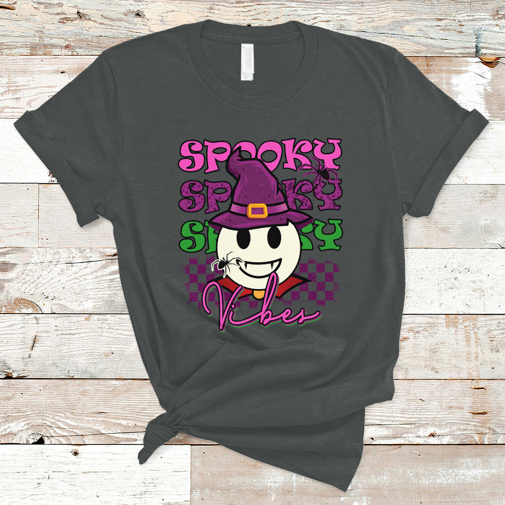 Halloween T Shirt Spooky Vibe Retro Spooky Boo Gothic Halloween Costume T-Shirt for Halloween lovers, Spooky Season Shirt, Ghosts - Wonder Print Shop