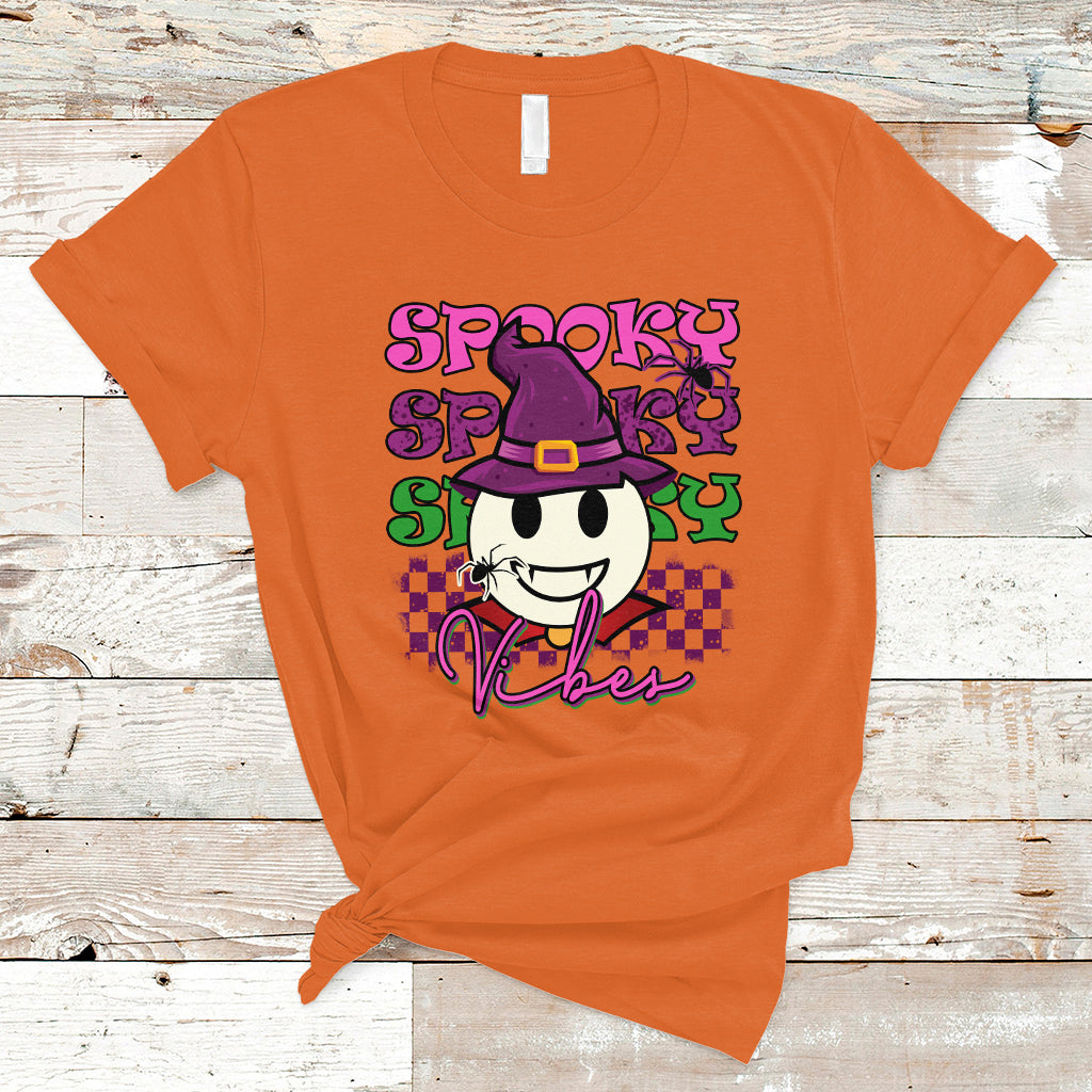 Halloween T Shirt Spooky Vibe Retro Spooky Boo Gothic Halloween Costume T-Shirt for Halloween lovers, Spooky Season Shirt, Ghosts - Wonder Print Shop