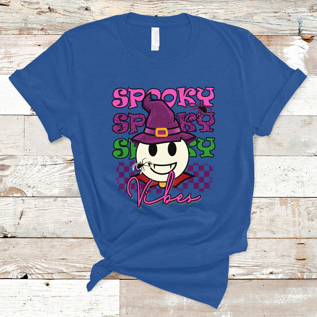 Halloween T Shirt Spooky Vibe Retro Spooky Boo Gothic Halloween Costume T-Shirt for Halloween lovers, Spooky Season Shirt, Ghosts - Wonder Print Shop
