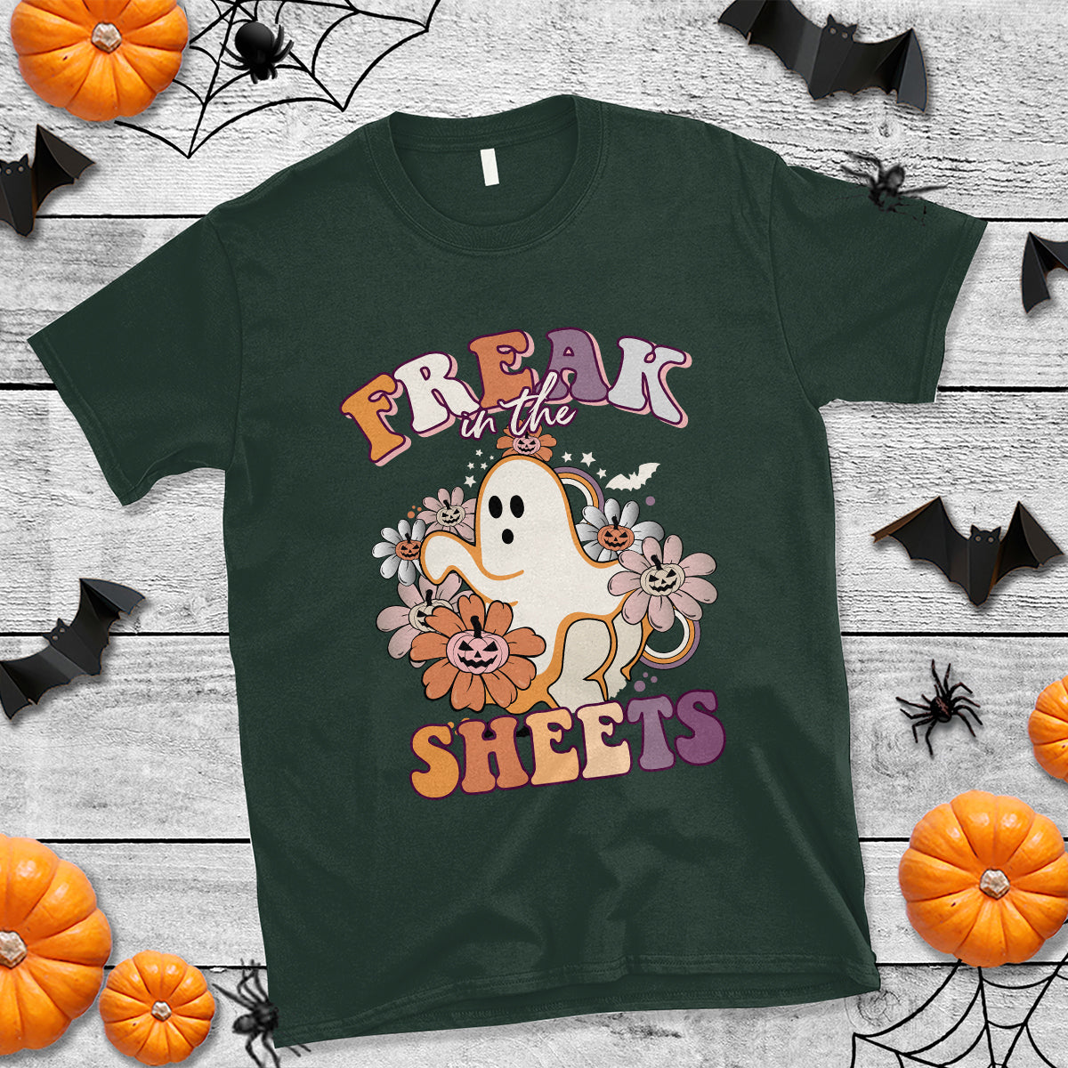 Halloween T Shirt Funny Freak In The Sheet Spooky Boo Sheets Ghost Halloween T-Shirt for Halloween lovers, Spooky Season Shirt, Ghosts - Wonder Print Shop