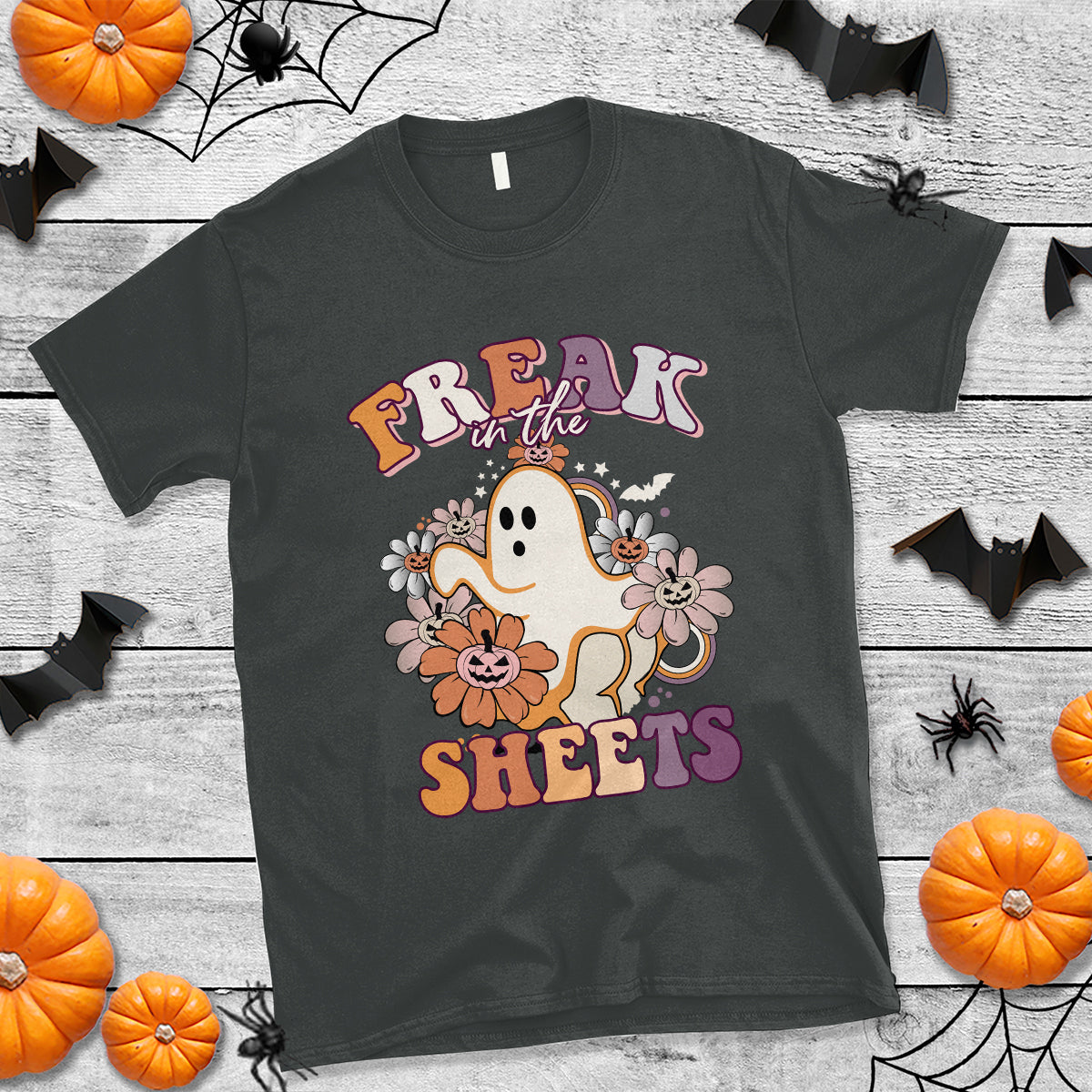 Halloween T Shirt Funny Freak In The Sheet Spooky Boo Sheets Ghost Halloween T-Shirt for Halloween lovers, Spooky Season Shirt, Ghosts - Wonder Print Shop