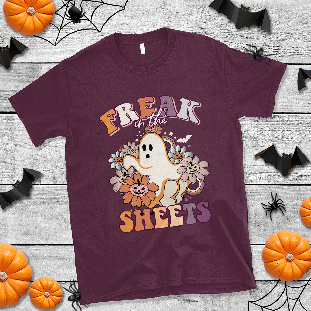 Halloween T Shirt Funny Freak In The Sheet Spooky Boo Sheets Ghost Halloween T-Shirt for Halloween lovers, Spooky Season Shirt, Ghosts - Wonder Print Shop