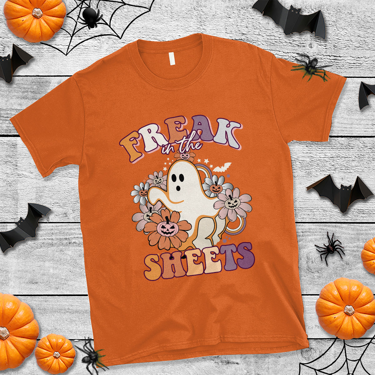 Halloween T Shirt Funny Freak In The Sheet Spooky Boo Sheets Ghost Halloween T-Shirt for Halloween lovers, Spooky Season Shirt, Ghosts - Wonder Print Shop