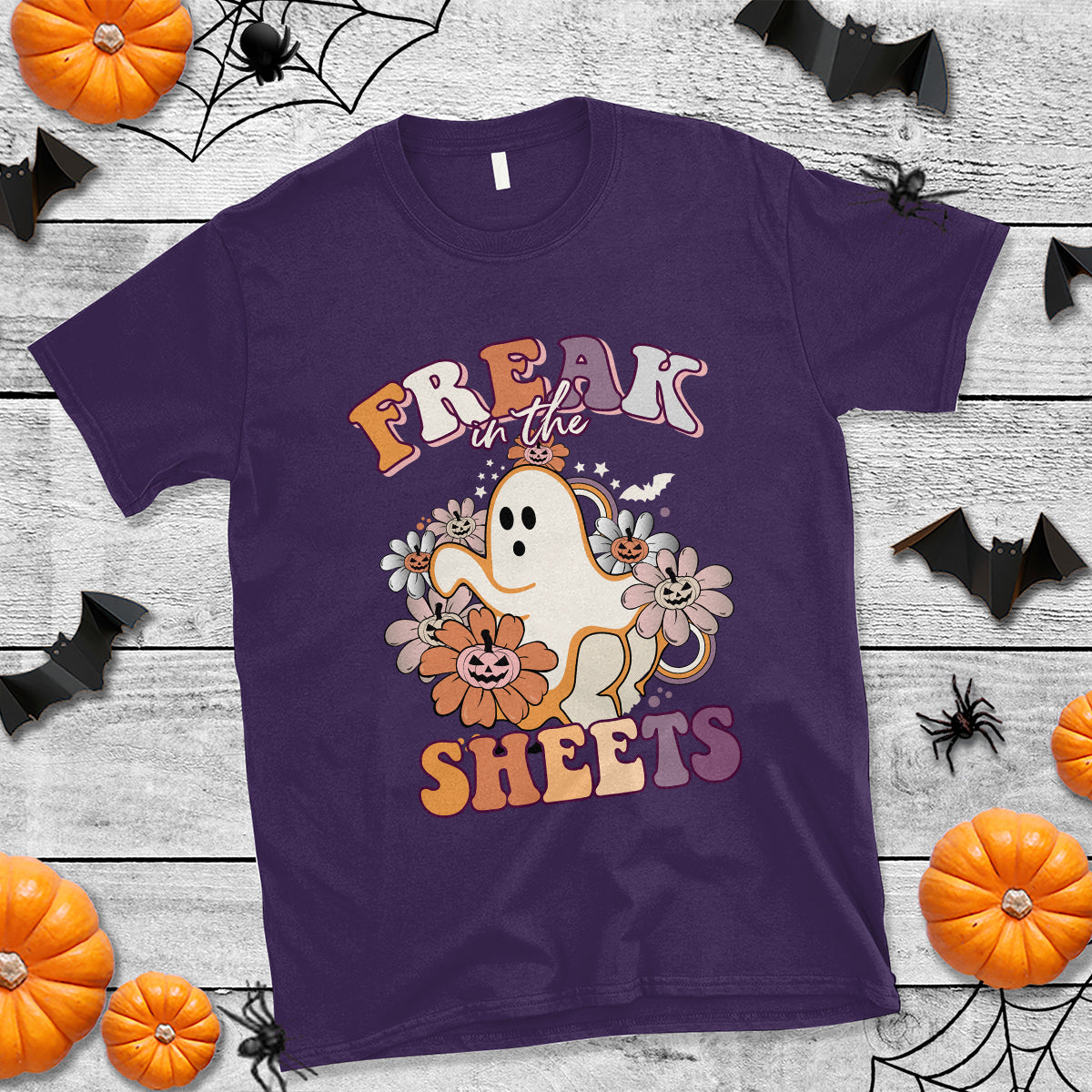 Halloween T Shirt Funny Freak In The Sheet Spooky Boo Sheets Ghost Halloween T-Shirt for Halloween lovers, Spooky Season Shirt, Ghosts - Wonder Print Shop