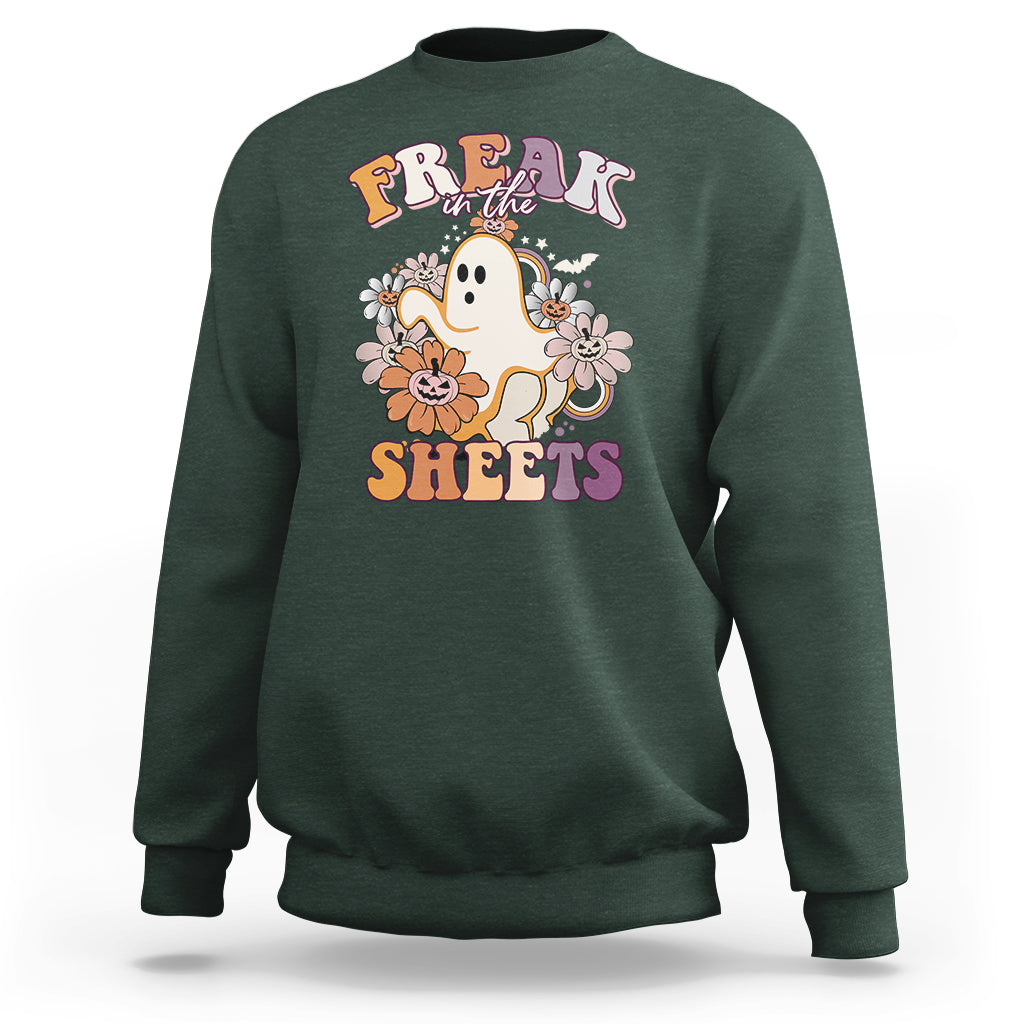 Halloween Sweatshirt Funny Freak In The Sheet Spooky Boo Sheets Ghost Halloween T-Shirt for Halloween lovers, Spooky Season Shirt, Ghosts - Wonder Print Shop