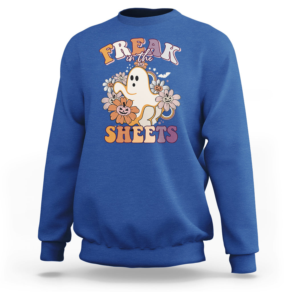 Halloween Sweatshirt Funny Freak In The Sheet Spooky Boo Sheets Ghost Halloween T-Shirt for Halloween lovers, Spooky Season Shirt, Ghosts - Wonder Print Shop