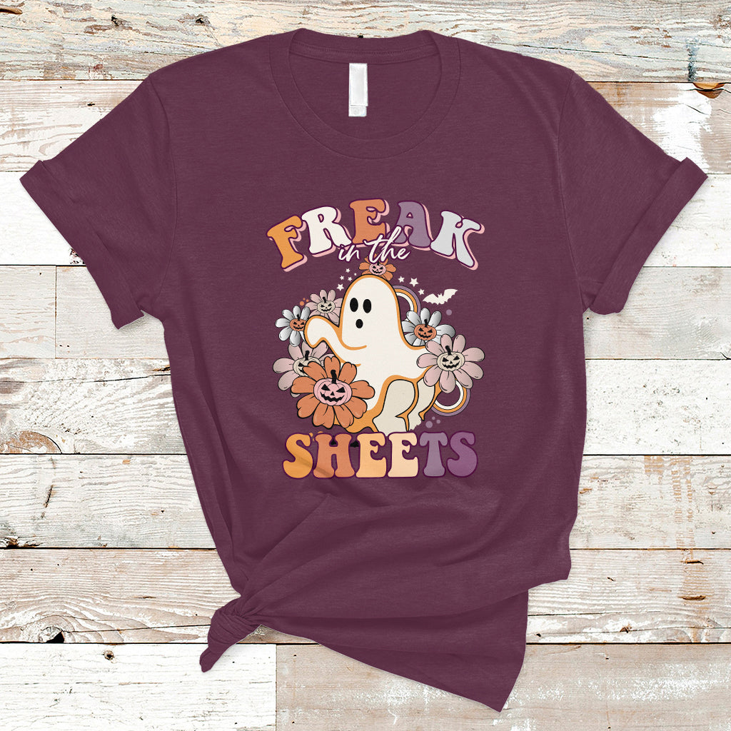Halloween T Shirt Funny Freak In The Sheet Spooky Boo Sheets Ghost Halloween T-Shirt for Halloween lovers, Spooky Season Shirt, Ghosts - Wonder Print Shop