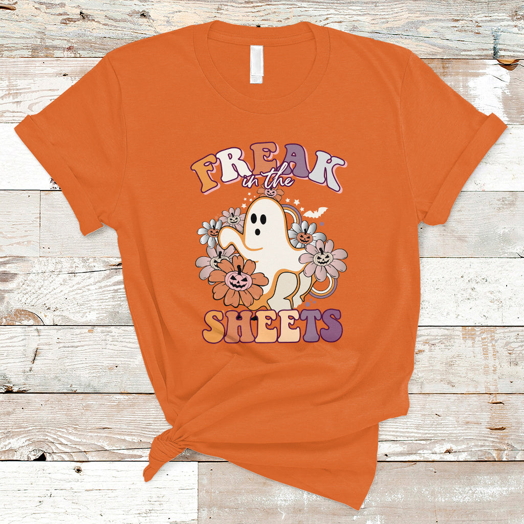 Halloween T Shirt Funny Freak In The Sheet Spooky Boo Sheets Ghost Halloween T-Shirt for Halloween lovers, Spooky Season Shirt, Ghosts - Wonder Print Shop
