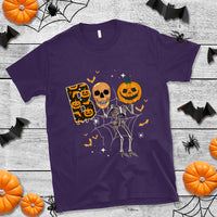 Halloween T Shirt Spooky Boo Dancing Skeleton Skull Scary Pumpkin Halloween T-Shirt for Halloween lovers, Spooky Season Shirt, Ghosts - Wonder Print Shop