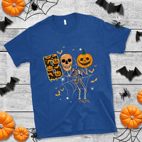 Halloween T Shirt Spooky Boo Dancing Skeleton Skull Scary Pumpkin Halloween T-Shirt for Halloween lovers, Spooky Season Shirt, Ghosts - Wonder Print Shop