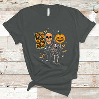 Halloween T Shirt Spooky Boo Dancing Skeleton Skull Scary Pumpkin Halloween T-Shirt for Halloween lovers, Spooky Season Shirt, Ghosts - Wonder Print Shop