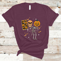 Halloween T Shirt Spooky Boo Dancing Skeleton Skull Scary Pumpkin Halloween T-Shirt for Halloween lovers, Spooky Season Shirt, Ghosts - Wonder Print Shop