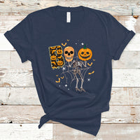 Halloween T Shirt Spooky Boo Dancing Skeleton Skull Scary Pumpkin Halloween T-Shirt for Halloween lovers, Spooky Season Shirt, Ghosts - Wonder Print Shop
