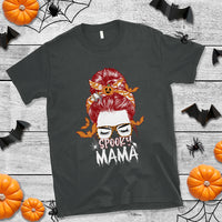 Halloween T Shirt Spooky Mama Halloween Ghost Witchy Spooky Mom Messy Bun T-Shirt for Mom Women, Shirt for Halloween lovers, Spooky Season - Wonder Print Shop