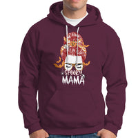 Halloween Hoodie Spooky Mama Halloween Ghost Witchy Spooky Mom Messy Bun T-Shirt for Mom Women, Shirt for Halloween lovers, Spooky Season - Wonder Print Shop