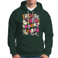 Halloween Hoodie Thick Thighs Spooky Vibe Retro Groovy Witchy Halloween Costume T-Shirt for Halloween lovers, Spooky Season - Wonder Print Shop