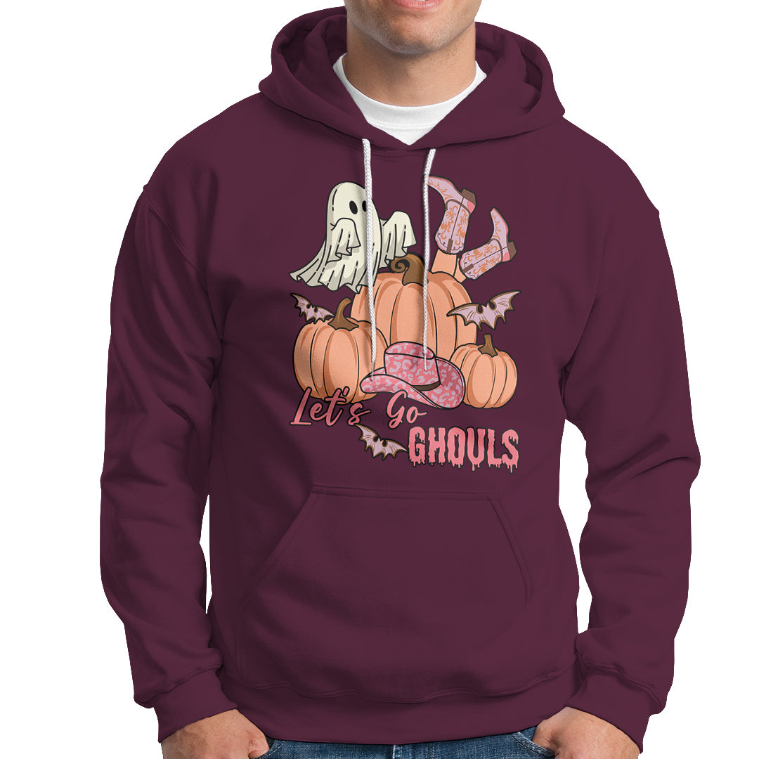 Halloween Hoodie Let's Go Ghouls Halloween Costume Retro Rodeo Halloween Cowgirl T-Shirt for Halloween lovers, Spooky Season - Wonder Print Shop