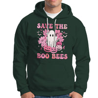 Halloween Hoodie Breast Cancer Awareness Save Your Boo Bees Spooky Boos Ghost Halloween T-Shirt for Halloween lovers, Spooky Season - Wonder Print Shop