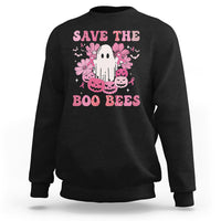 Halloween Sweatshirt Breast Cancer Awareness Save Your Boo Bees Spooky Boos Ghost Halloween T-Shirt for Halloween lovers, Spooky Season - Wonder Print Shop