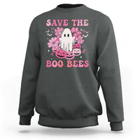 Halloween Sweatshirt Breast Cancer Awareness Save Your Boo Bees Spooky Boos Ghost Halloween T-Shirt for Halloween lovers, Spooky Season - Wonder Print Shop