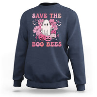 Halloween Sweatshirt Breast Cancer Awareness Save Your Boo Bees Spooky Boos Ghost Halloween T-Shirt for Halloween lovers, Spooky Season - Wonder Print Shop