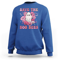Halloween Sweatshirt Breast Cancer Awareness Save Your Boo Bees Spooky Boos Ghost Halloween T-Shirt for Halloween lovers, Spooky Season - Wonder Print Shop