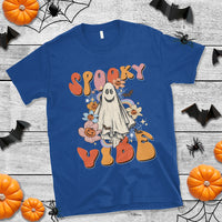 Halloween T Shirt Spooky Vibe Retro Groovy Spooky Boo Ghost Halloween Costume T-Shirt for Halloween lovers, Spooky Season Shirt, Ghosts - Wonder Print Shop