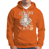 Halloween Hoodie Spooky Vibe Retro Groovy Spooky Boo Ghost Halloween Costume T-Shirt for Halloween lovers, Spooky Season Shirt, Ghosts - Wonder Print Shop