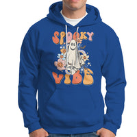 Halloween Hoodie Spooky Vibe Retro Groovy Spooky Boo Ghost Halloween Costume T-Shirt for Halloween lovers, Spooky Season Shirt, Ghosts - Wonder Print Shop