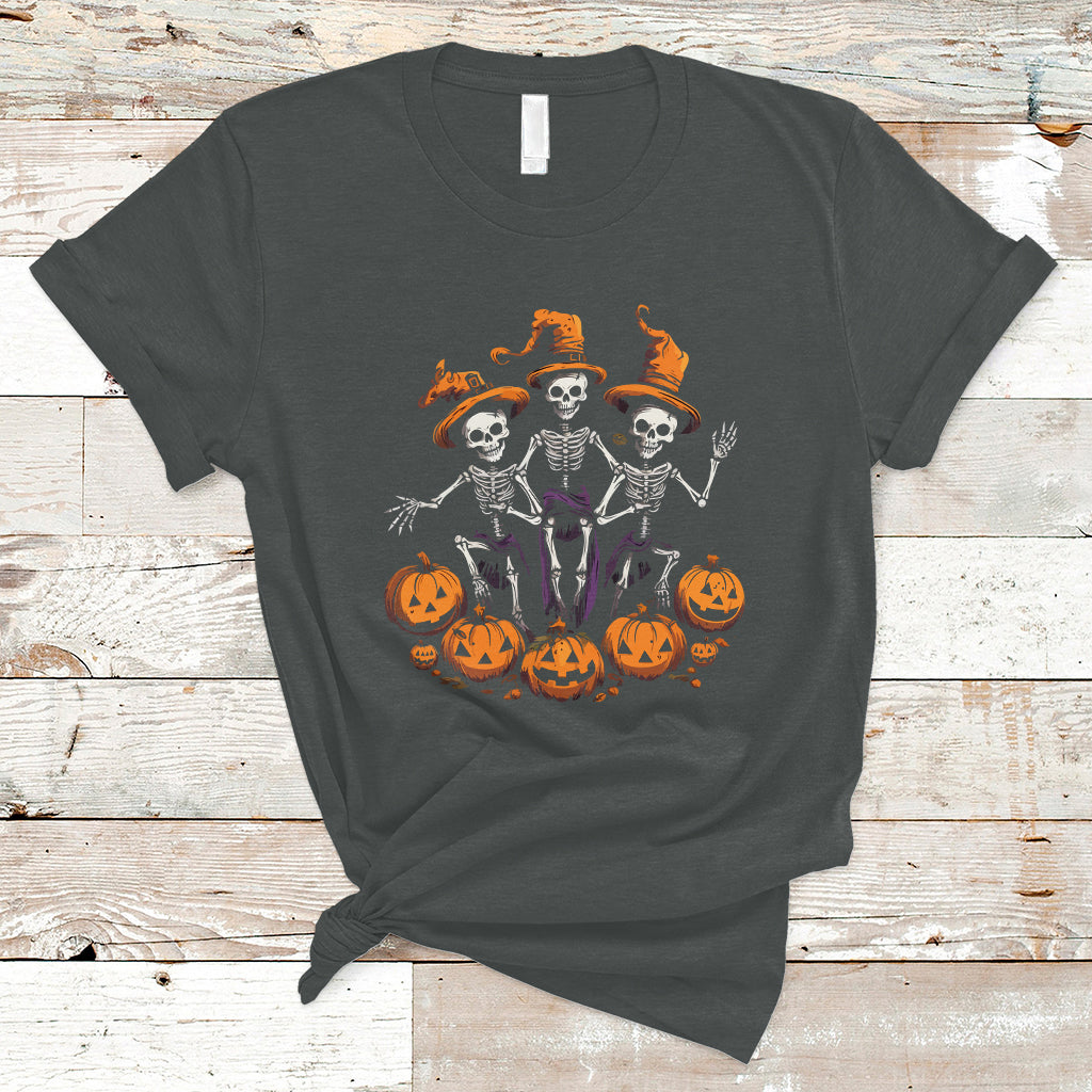 Halloween T Shirt Dancing Skeletons Dance Challenge Scary Pumpkin Spooky Halloween T-Shirt for Halloween lovers, Spooky Season - Wonder Print Shop